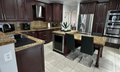 Spotless kitchen in a South Miami-area home after an Ire Cleaning Services clean